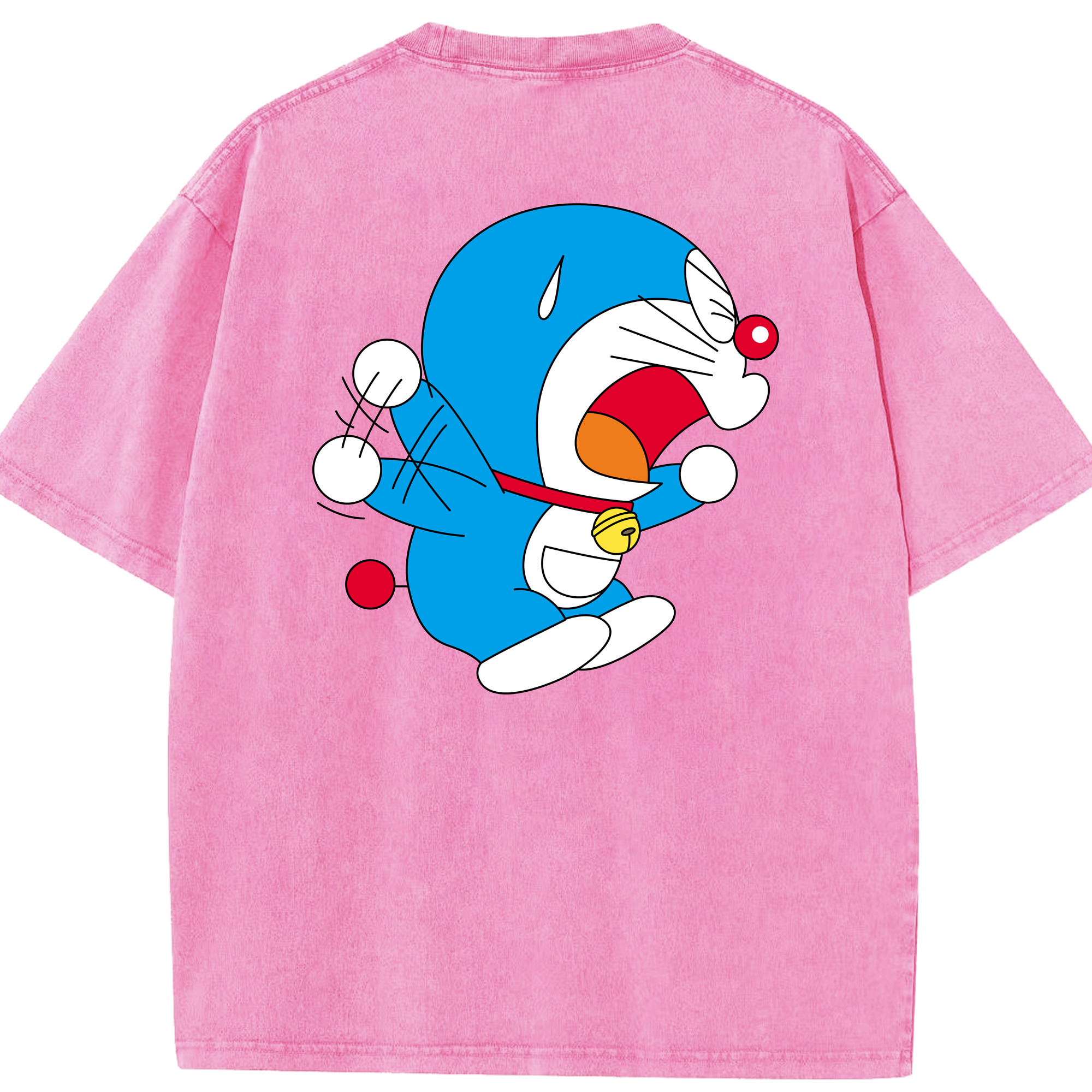 （画像用） ドラえもん Doraemon 綿100% ヴィンテージ風 半袖Tシャツ（背面プリント）
